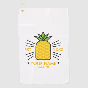 Customisable Monogram Cute Fruit Pineapple Golf Towel