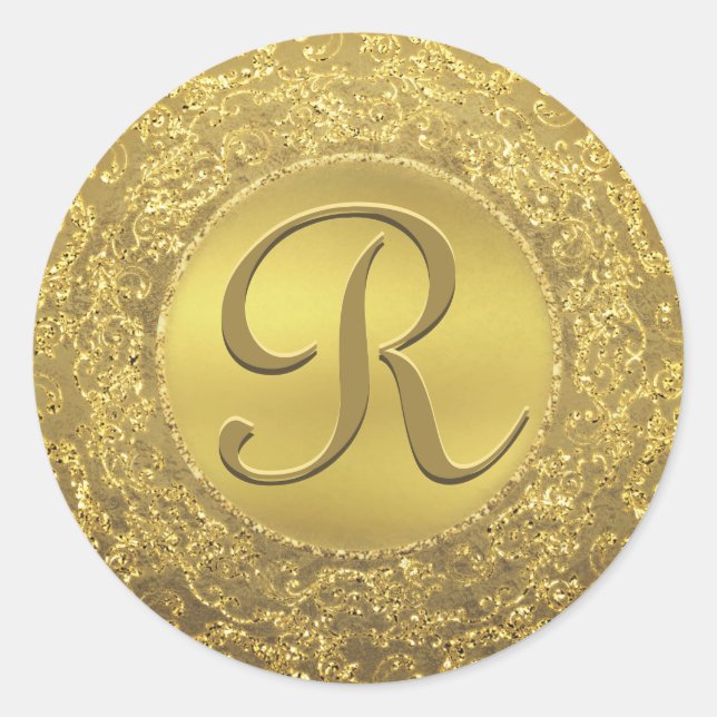 Customisable Monogram Gold Glam Seal (Front)