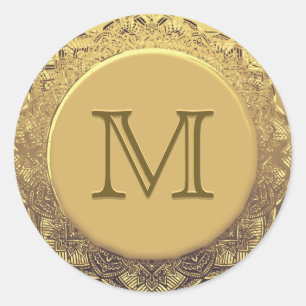 Customisable Monogram Gold Seal