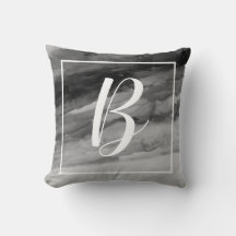 Customisable Monogram Grey Watercolor