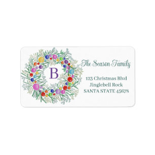 Customisable Monogram Label Christmas