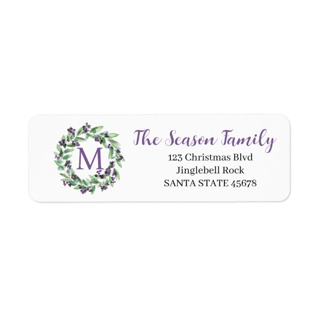 Customisable Monogram Label Christmas (Front)