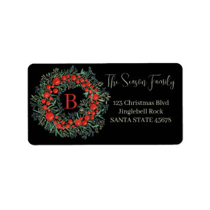 Customisable Monogram Label Christmas