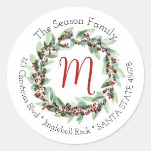 Customisable Monogram Label Christmas