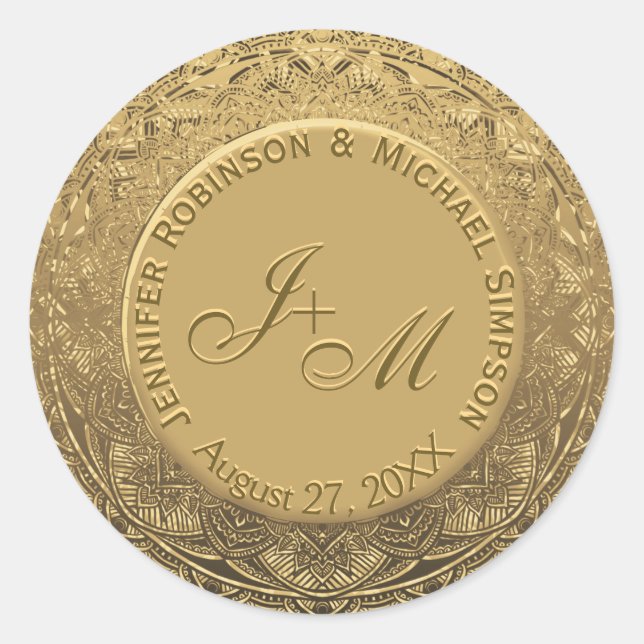 Customisable Monogram Wedding Seal (Front)