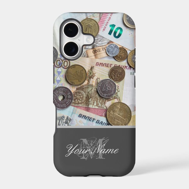 Customisable Monogram with coins and bank notes! (Back)