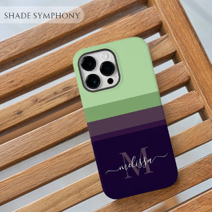 Customisable Monogram with Cute Stripe Colour Bloc Case-Mate iPhone 14 Pro Max Case