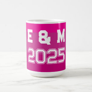 "customisable monogramm and years coffee mug