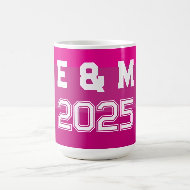 "customisable monogramm and years  coffee mug (Center)