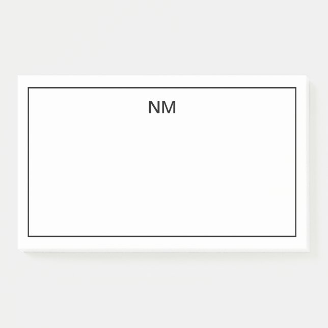 Customisable Monogrammed Stationary Notes  (Front)