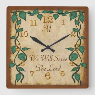 Customisable Monogrammed Vintage Christian Clocks