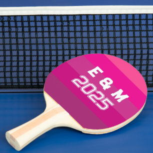 Customisable monograms and years  ping pong paddle