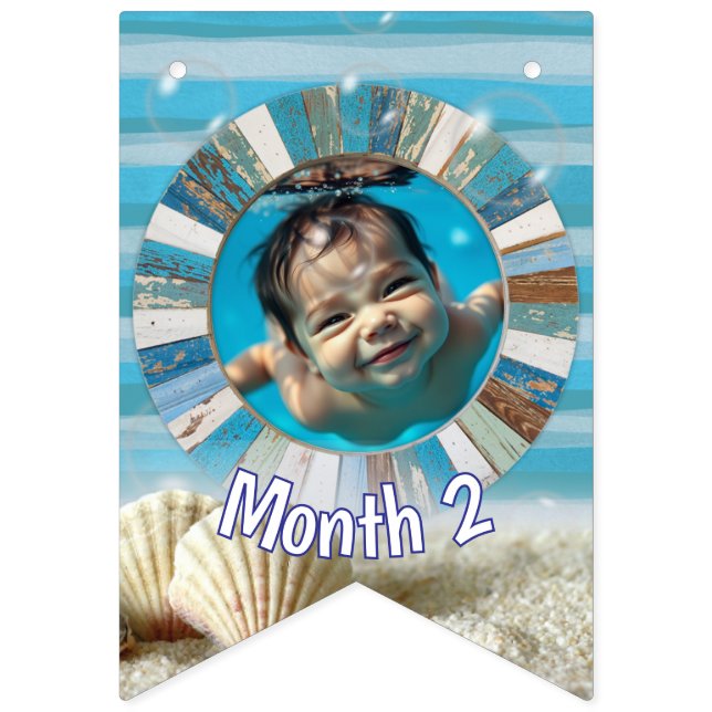 Customisable Month By Month Bunting Flags (Fourth Flag)