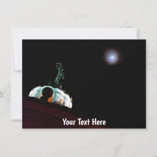 Customisable moon & cross, Quito, Ecuador card