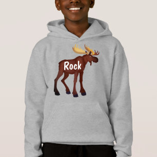 Customisable Moose - Boy's Hoodie