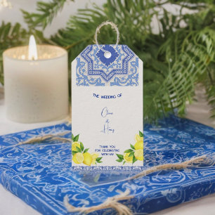 Customisable Moroccan/Italian Blue Tile Gift Tags