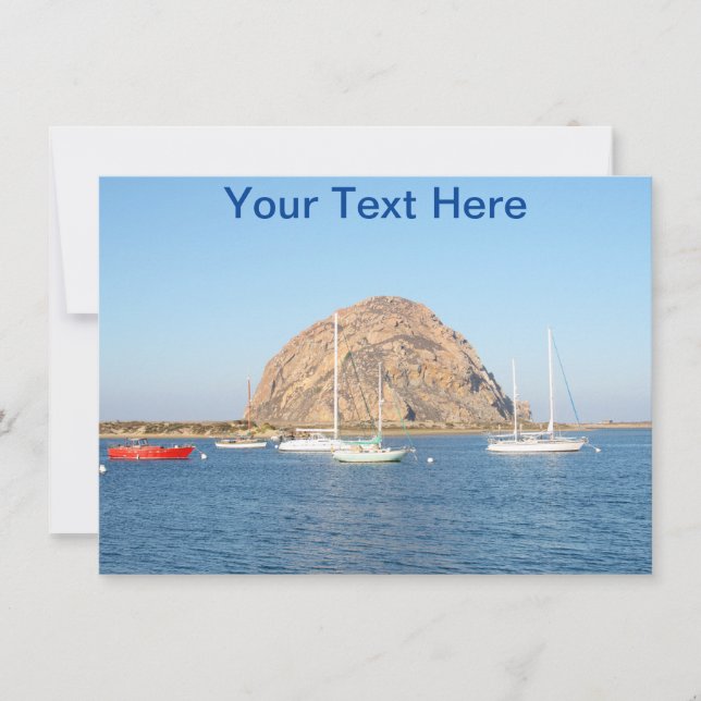 Customisable Morro Rock, California card (Front)