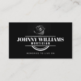 Customisable Mortician Business Cards