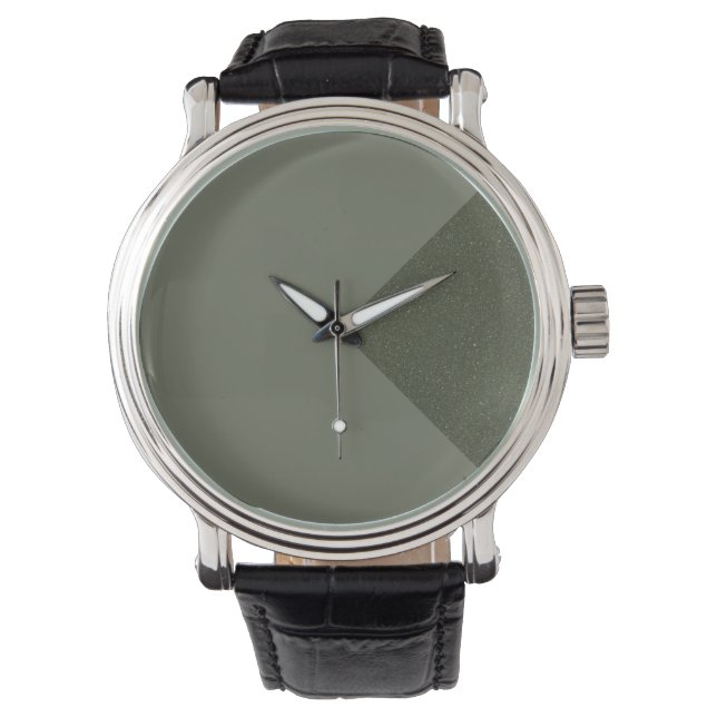 Customisable Moss Green Diagonal Watch (Front)