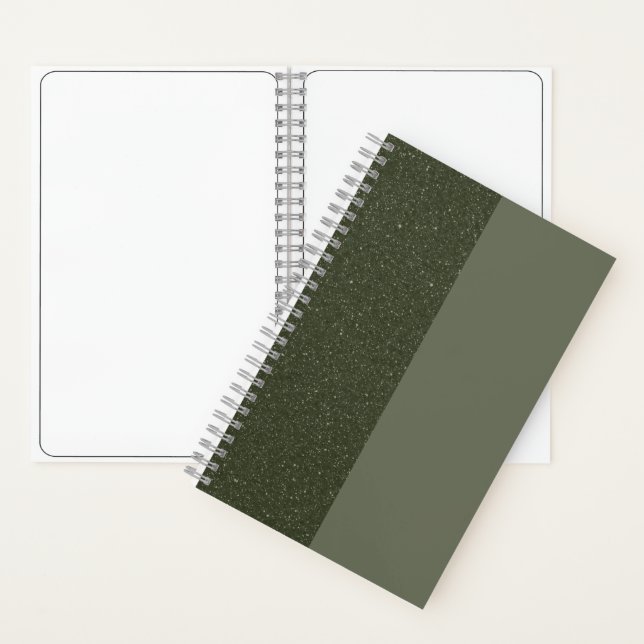 Customisable Moss Green Duo Sketchbook Notebook (Inside)