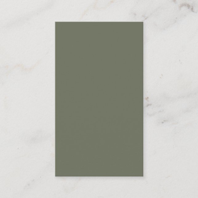 Customisable Moss Green Flat Advice Card (Front)