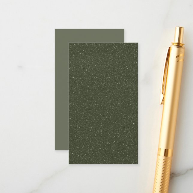 Customisable Moss Green Noise Flat Advice Card (Front/Back In Situ)