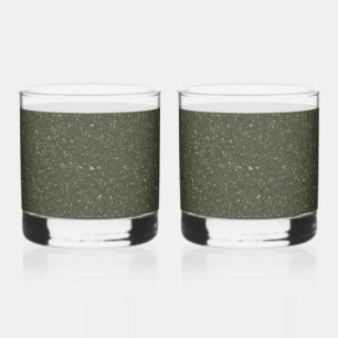 Customisable Moss Green Speckle Glasses (2 pcs)