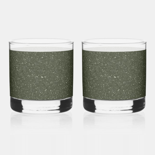 Customisable Moss Green Speckle Glasses (2 pcs) (Front)