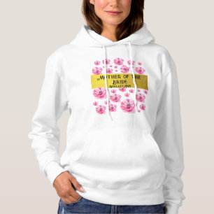 Customisable Mother of Bride Gold and Pink Flower  Hoodie