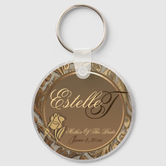 Customisable Mother Of The Bride Keepsake Keychain (Front)