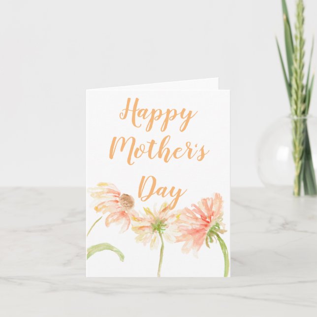 Customisable Mother's Day Daisy Watercolor card (Front)