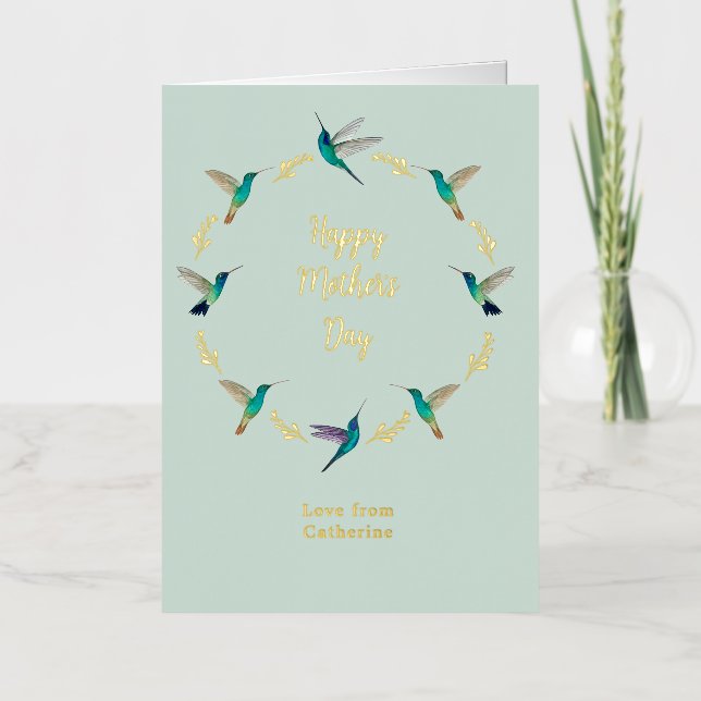 Customisable Mother's Day Foil Greeting Card (Front)