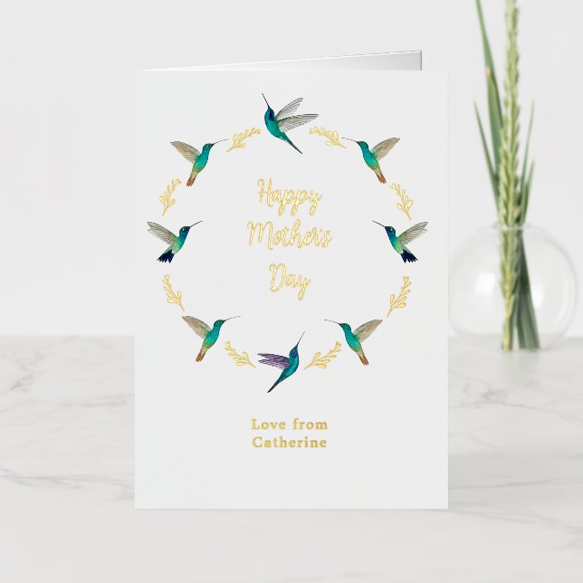 Customisable Mother's Day Foil Greeting Card (Front)
