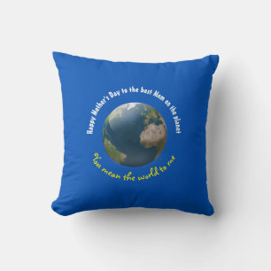 Customisable Mother's Day novelty Earth Cushion