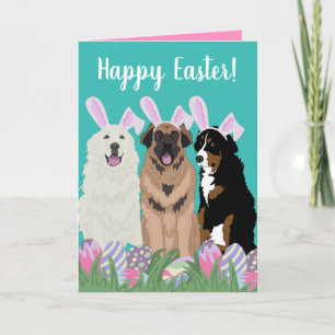 Customisable Mountain Dog Easter Card