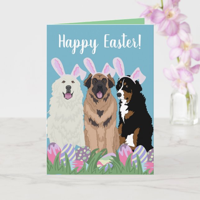 Customisable Mountain Dogs Easter  Card (Orchid)