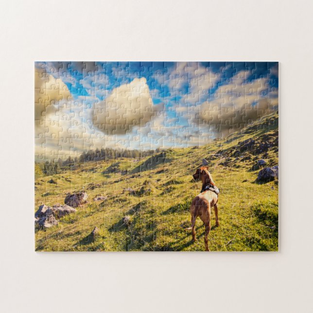 Customisable Mountain Landscape Photography Jigsaw Puzzle (Horizontal)