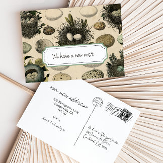 Customisable Moving Announcement // Vintage Bird