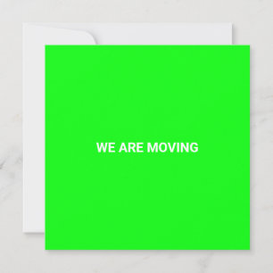 Customisable Moving change name address neon green