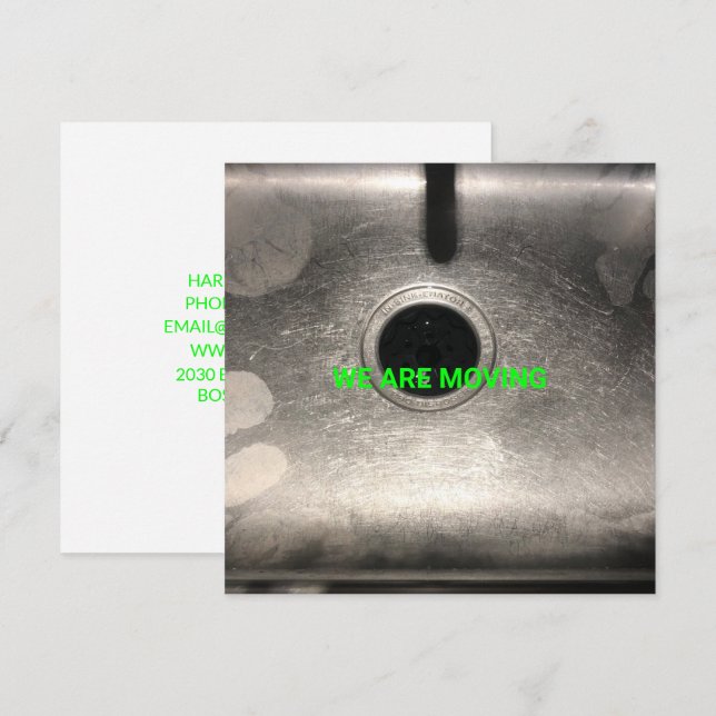 Customisable Moving, change name, address, photo (Front/Back)