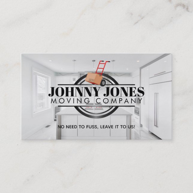 Customisable Moving Company Business Cards (Front)