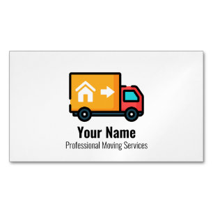 Customisable moving services truck Magnetic business card