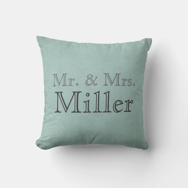 Customisable Mr. & Mrs. Pillow (Front)
