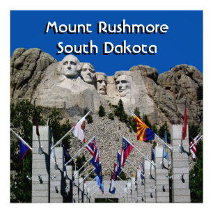 Customisable Mt Rushmore Souvenir Photo Print