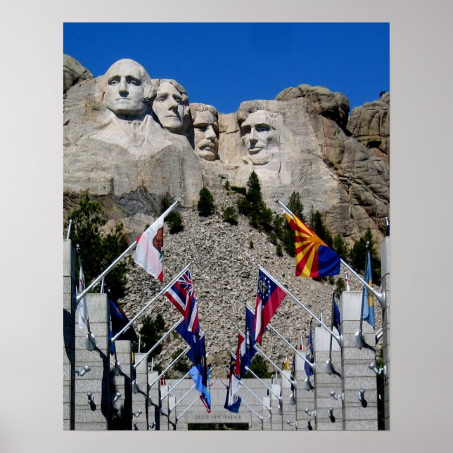 Customisable Mt Rushmore Souvenir Poster (Front)