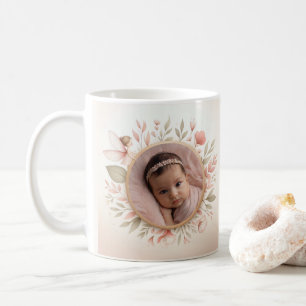 Customisable Mug with Fairy Frame for Baby Photo