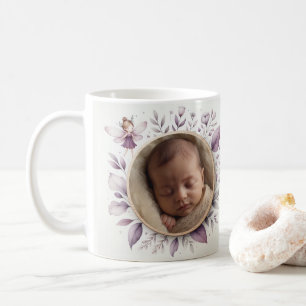 Customisable Mug with Fairy Frame for Baby Photo