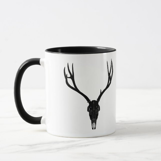 Customisable Mule Deer Skull Mug (Left)