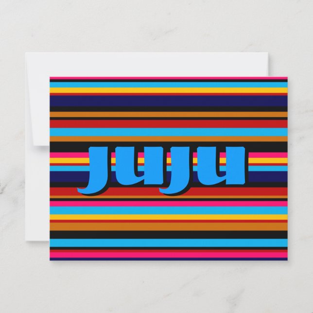 Customisable Multicolor Stripe Invitation (Front)