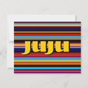 Customisable Multicolor Stripe Invitation